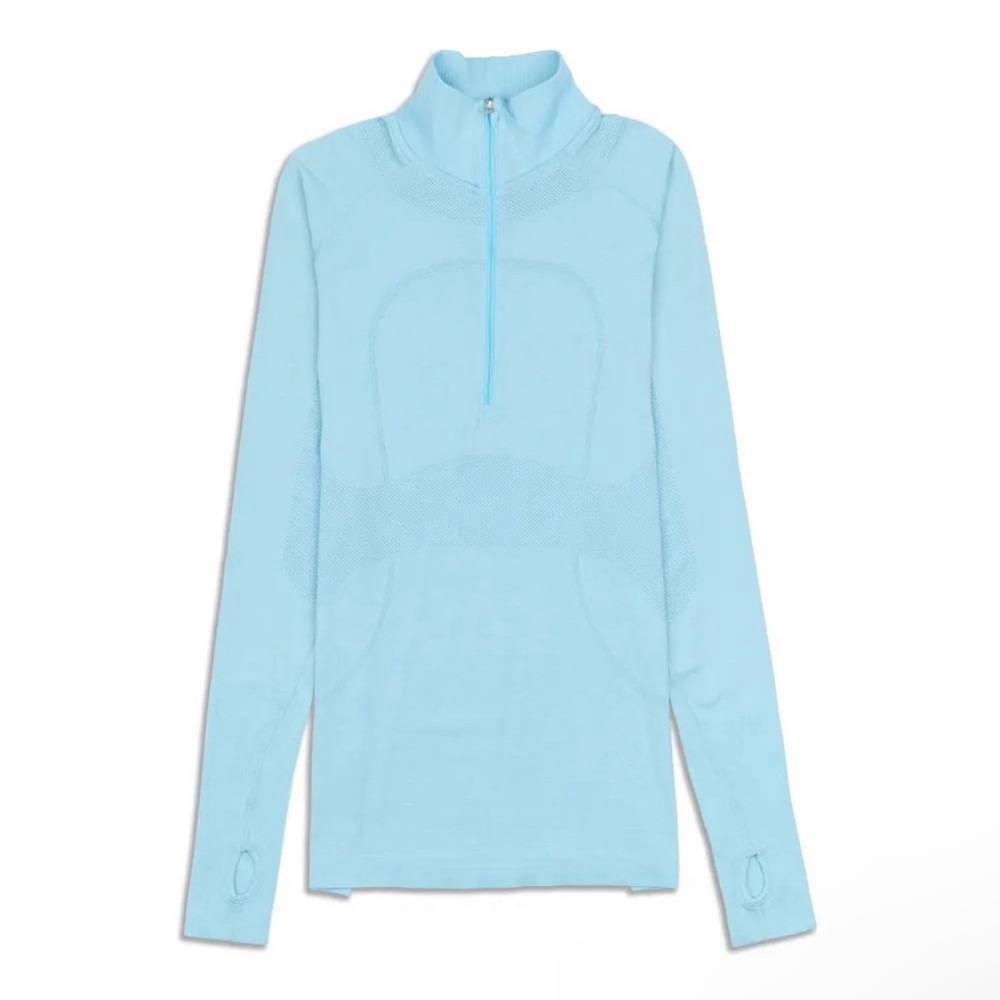 Lululemon Swiftly tech half zip heathered blue moon 8